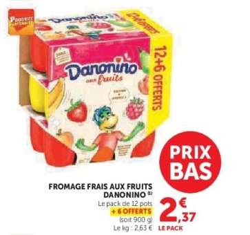 FROMAGE FRAIS AUX FRUITS DANONINO