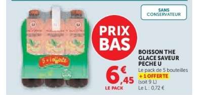 Boisson Thé Glacé Saveur Pêche U