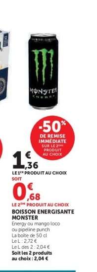 Boisson Energissante Monster