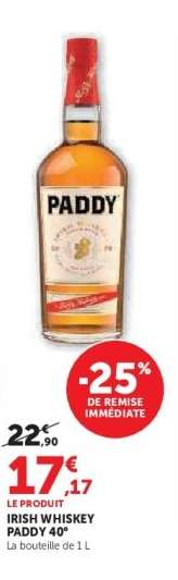 Irish Whiskey Paddy 40°
