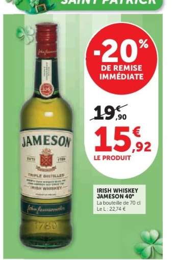 Irish Whiskey Jameson 40°