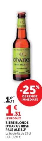 Biere Blonde O'Hara's Irish Pale Ale 5,2°