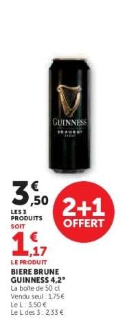 Bière Brune Guinness 4.2°