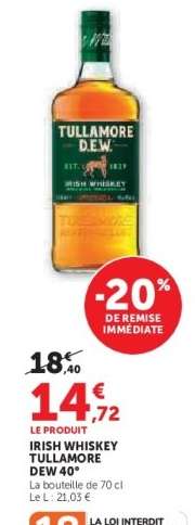 Irish Whiskey Tullamore Dew 40°