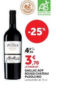 Gaillac AOP Rouge Chateau Pujols Bio