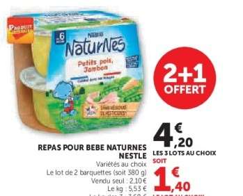 Repas pour bébé Naturnes Nestlé