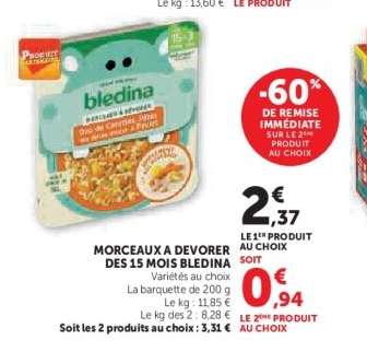 Morceaux à Dévorer des 15 Mois Bledina