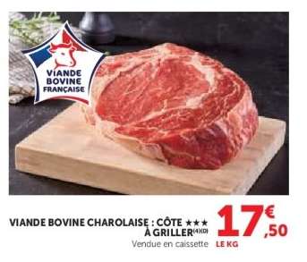 Viande Bovine Charolaise: Côte à Griller