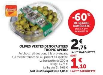 Olives Vertes Dénoyautées Tropic Apéro