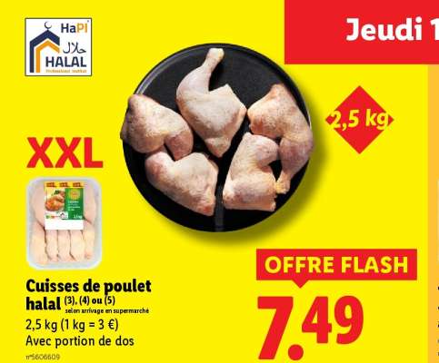 Cuisses de poulet Halal