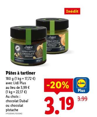Pâtes à tartiner