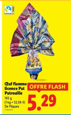 Œuf flamme licence Pat Patrouille