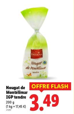 Nougat de Montélimar IGP tendre
