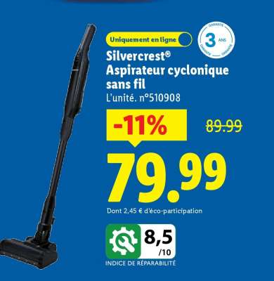 Silvercrest® Aspirateur cyclonique sans fil
