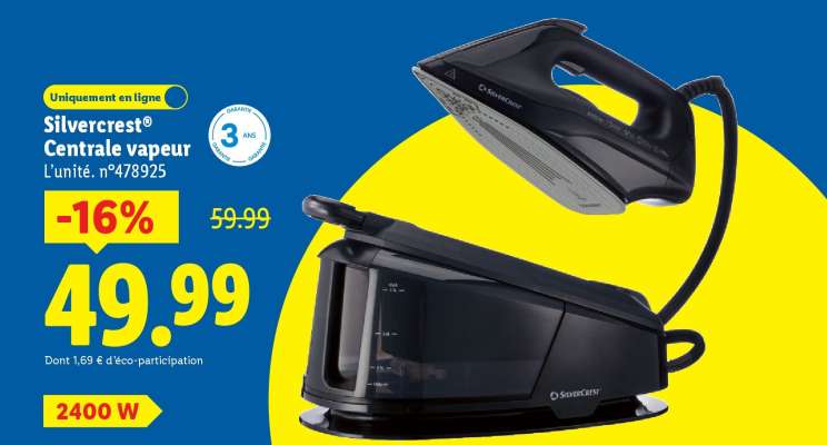 Silvercrest® Centrale vapeur