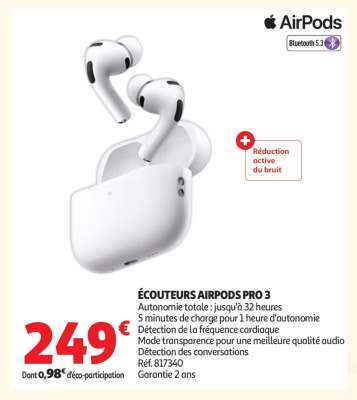 ÉCOUTEURS AIRPODS PRO 3