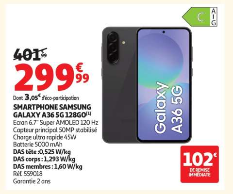 SMARTPHONE SAMSUNG GALAXY A36 5G 128GO