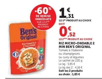 Riz micro-ondable 2 min Ben's Original