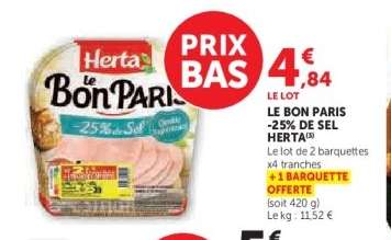 LE BON PARIS -25% DE SEL HERTA