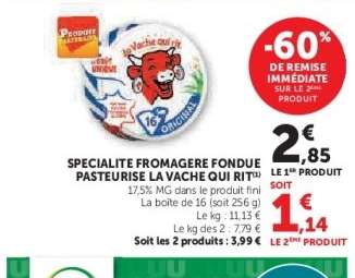Spécialité Fromagère Fondue Pasteurisée La Vache Qui Rit