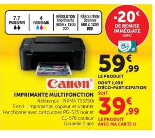 Imprimante Multifonction Canon PIXMA TS3750i