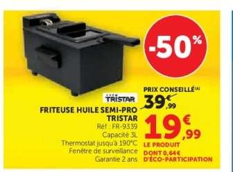Friteuse Huile Semi-Pro Tristar
