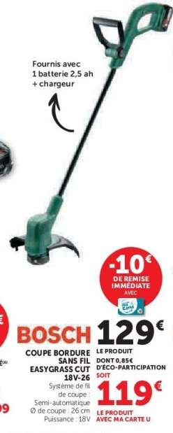 BOSCH COUPE BORDURE SANS FIL EASYGRASS CUT 18V-26