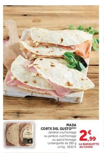 PIADA CORTE DEL GUSTO