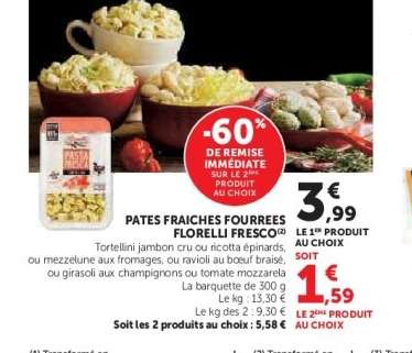 PATES FRAICHES FOURREES FLORELLI FRESCO