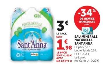 EAU MINERALE NATURELLE SANT'ANNA