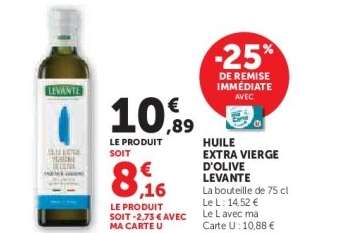 HUILE EXTRA VIERGE D'OLIVE LEVANTE