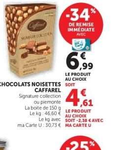 CHOCOLATS NOISETTES CAFFAREL