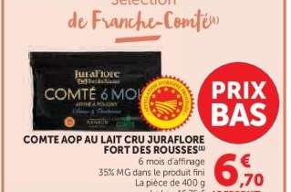 COMTÉ AOP AU LAIT CRU JURAFLOR FORT DES ROUSSES
