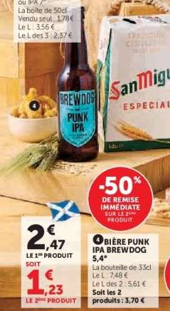 BIERE PUNK IPA BREWDOG 5,4°
