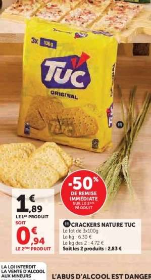 CRACKERS NATURE TUC