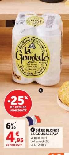 BIERE BLONDE LA GOUDALE 7.2°
