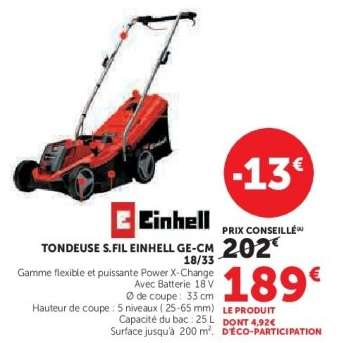 TONDEUSE S.FIL EINHELL GE-CM 18/33