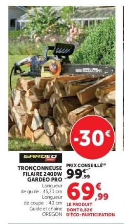 Tronçonneuse Filiaire 2400W Gardeo Pro