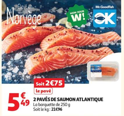 2 Pavés De Saumon Atlantique