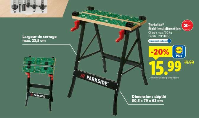 Parkside® Établi multifonction