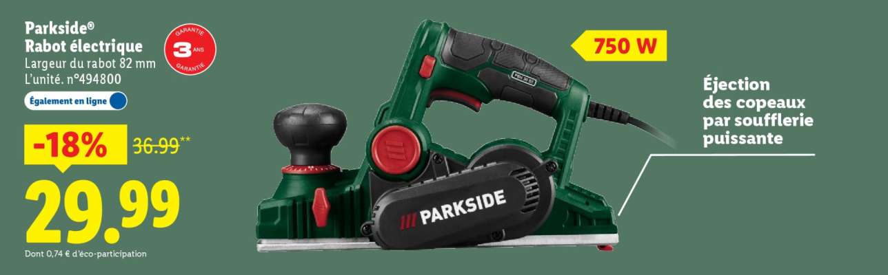 Parkside® Rabot électrique