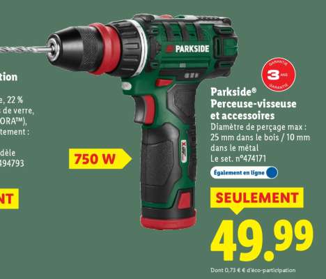 Parkside Perceuse-visseuse et accessoires