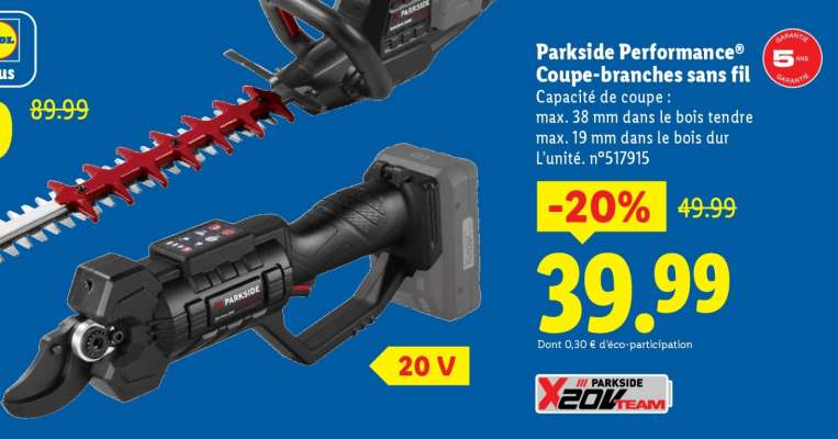 Parkside Performance® Coupe-branches sans fil