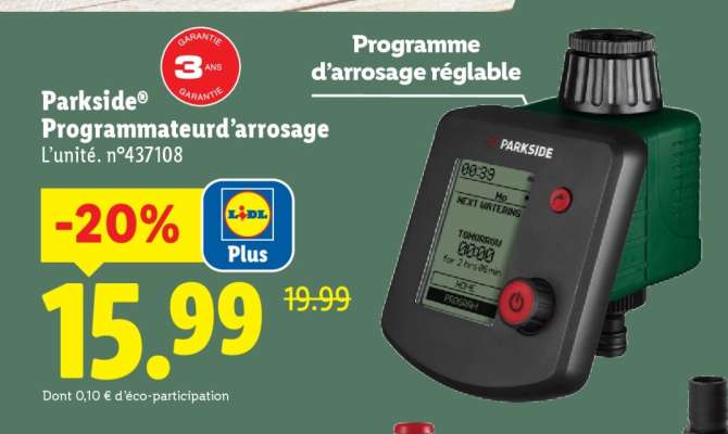 Parkside Programmateur d'arrosage