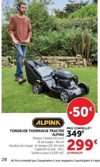 TONDEUSE THERMIQUE TRACTEE ALPINA