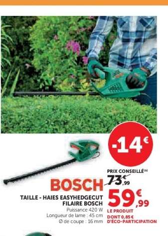 BOSCH TAILLE - HAIES EASYHEDGECUT FILAIRE BOSCH