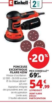 Ponceuse Excentrique Filaire 425W