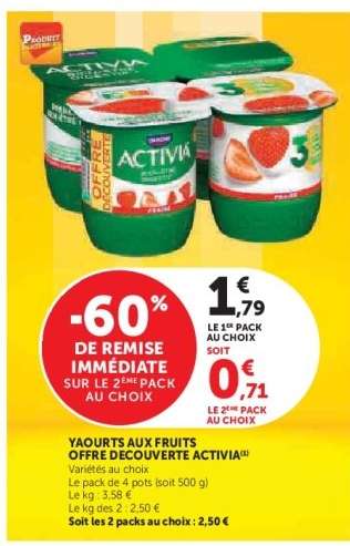 Yaourts aux fruits "Offre Découverte" ACTIVIA