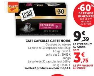 Café Capsules Carte Noire