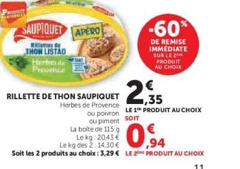 Rillette de Thon Saupiquet